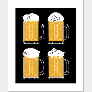 Animals beer Posters and Art